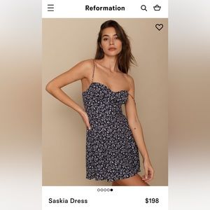 Reformation dress. Size 4. Saskia dress. Out of stock at Reformation.